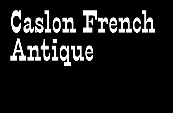 Przykład czcionki Caslon French Antique